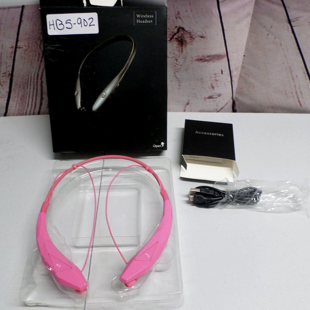 HBS-902 Bluetooth Wireless Headset - Pink